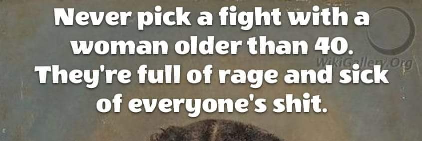 Grumpy old woman banner