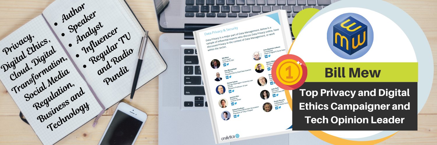 Bill Mew #Privacy #CyberSecurity #TrustinTech banner