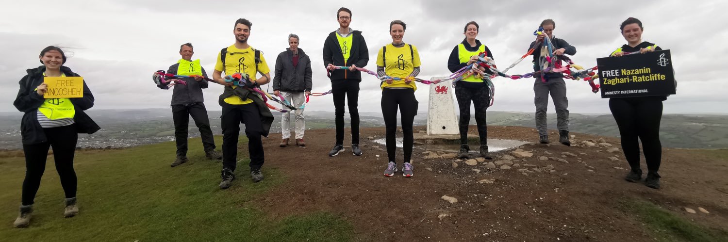 Amnesty Caerdydd banner