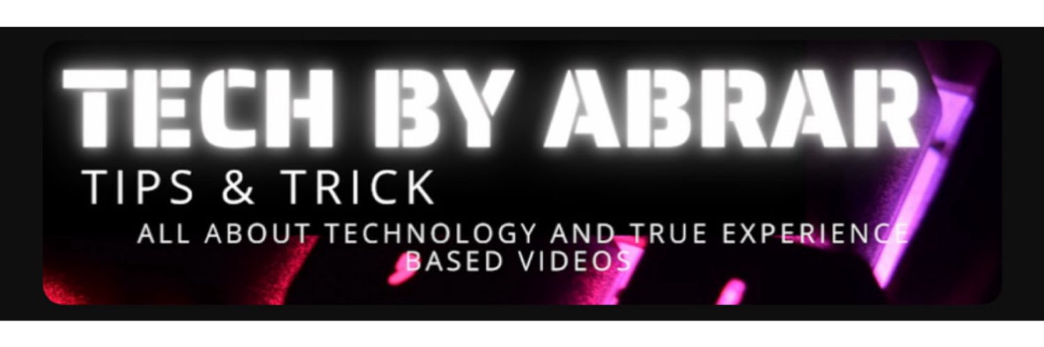 TECH BY ABRAR banner