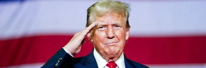 Trump on Truth Social (Repost) banner