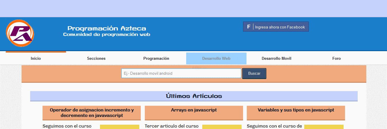 Programación Azteca banner