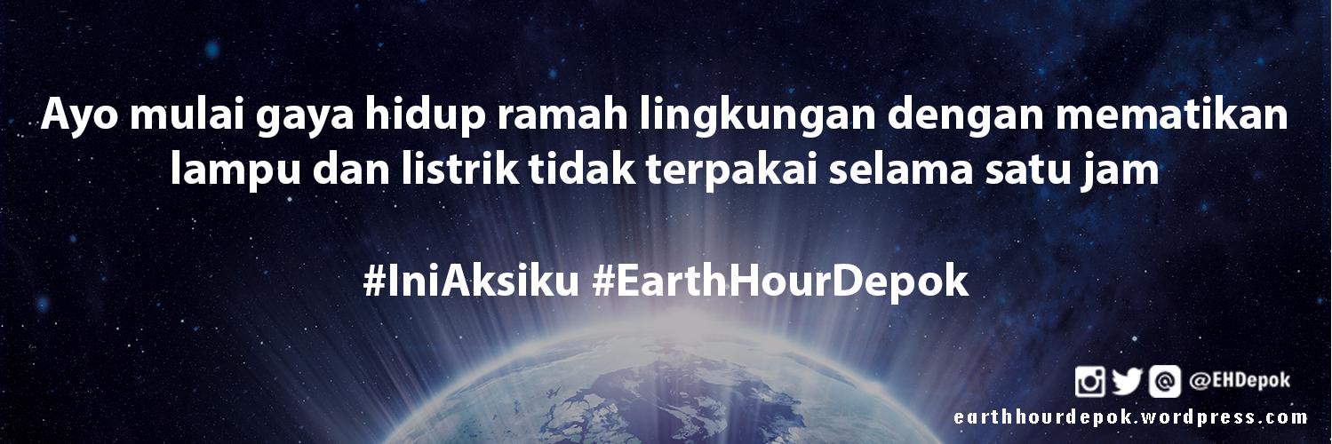 Earth Hour Depok banner