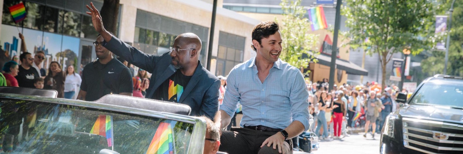 Jon Ossoff's banner