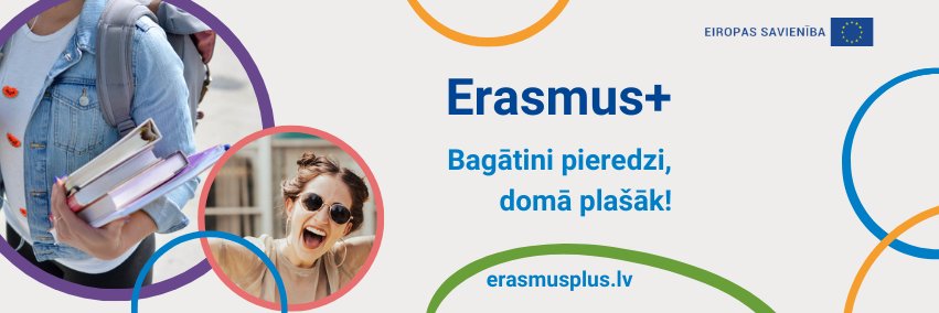 Erasmus+ Latvija banner