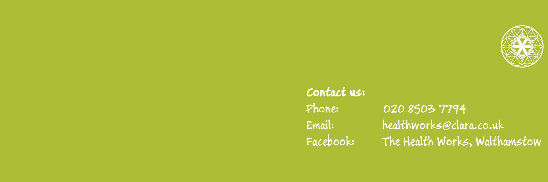 The Health Works banner