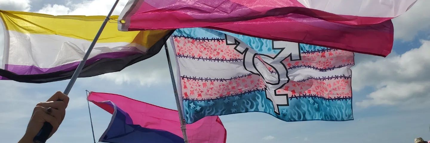 Hastings & Rother Rainbow Alliance trans support banner