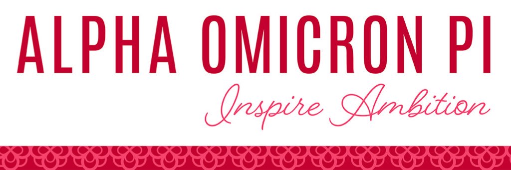 Alpha Omicron Pi banner