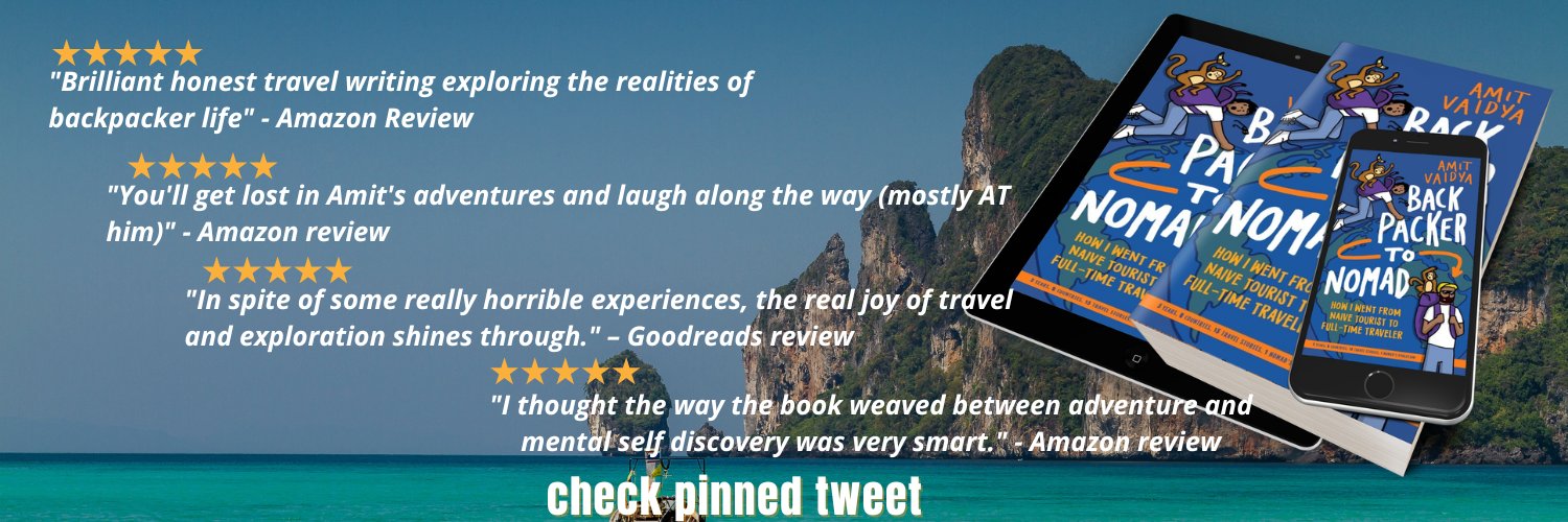 Amit Vaidya- #Author #Backpacker 🌏 banner