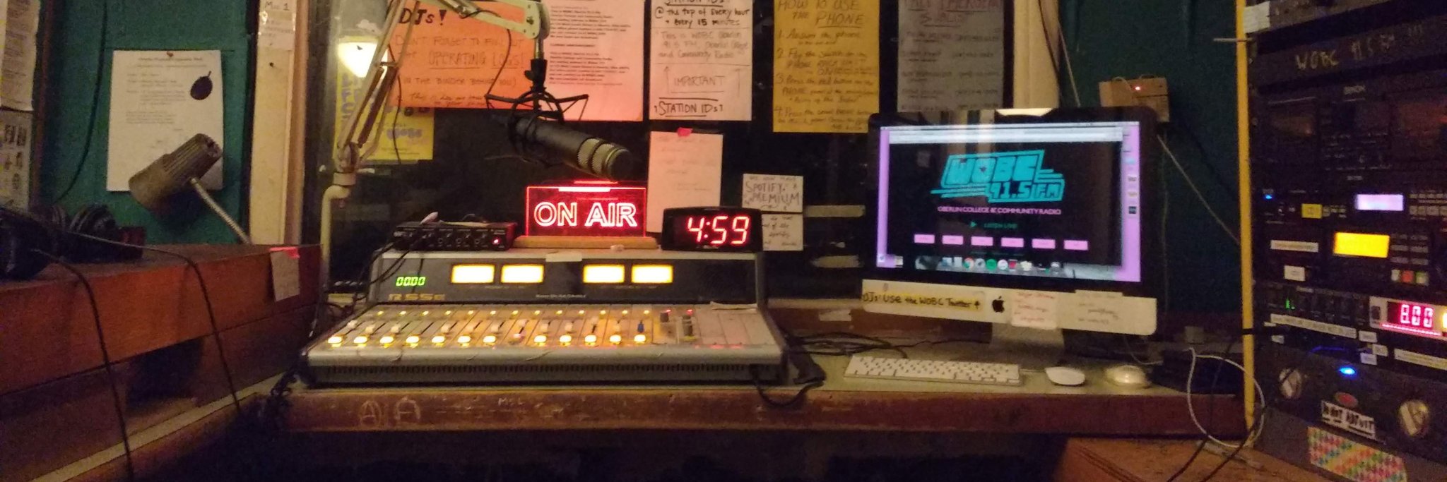 WOBC Oberlin 91.5 FM banner