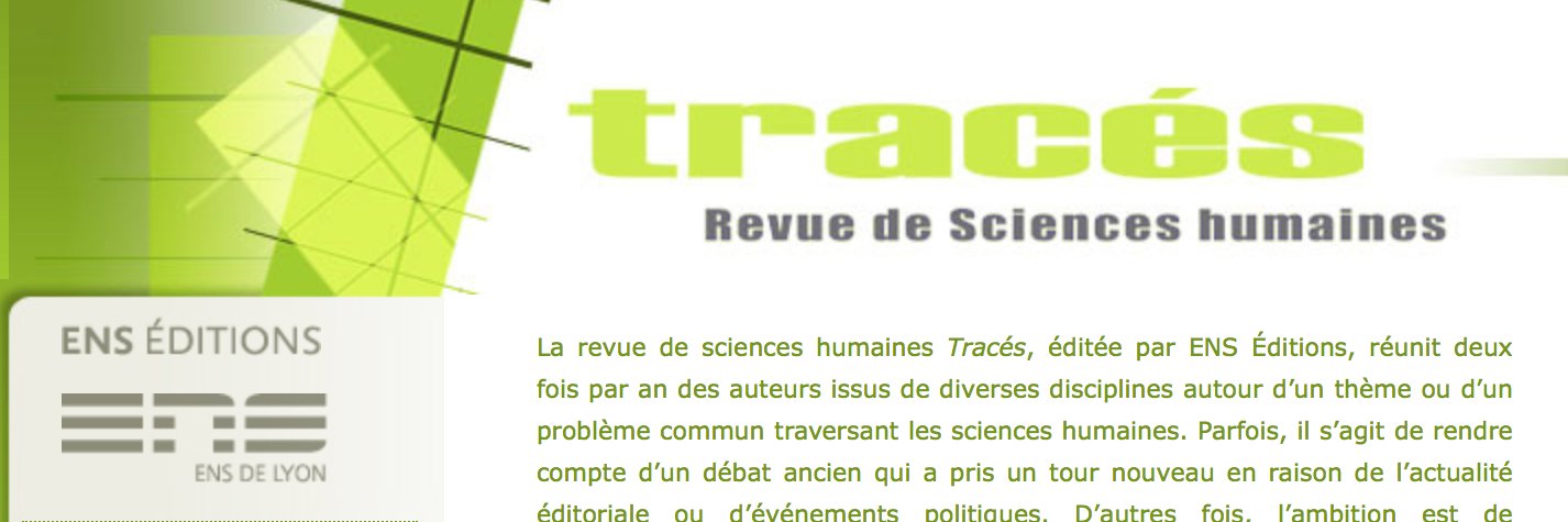 Revue Tracés - compte en sommeil banner