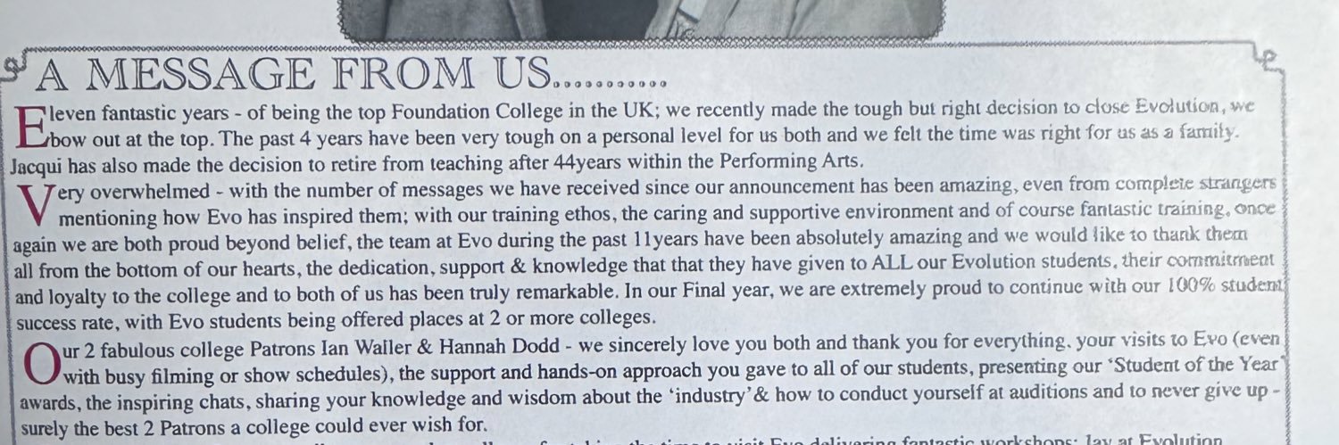 Evolution Fnd Col banner