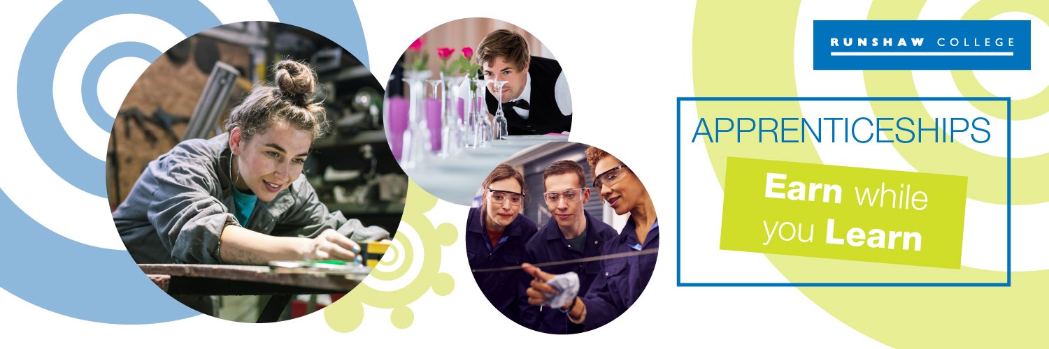 Runshaw Apprenticeships banner