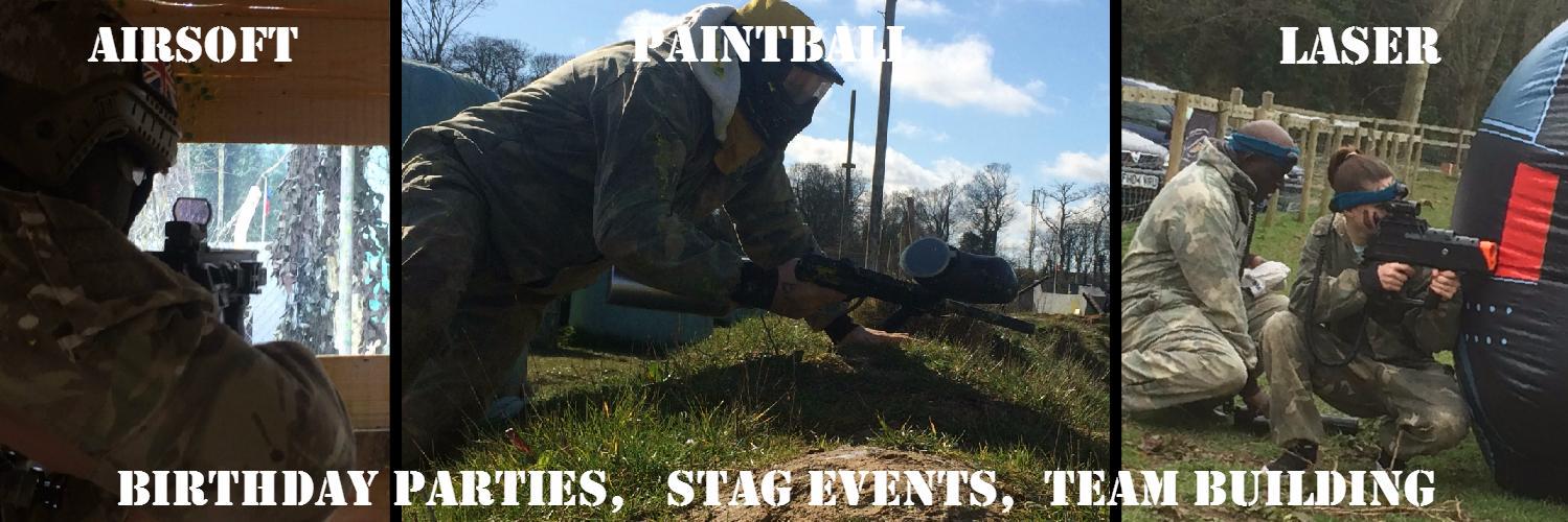 Paintballing at Quex banner