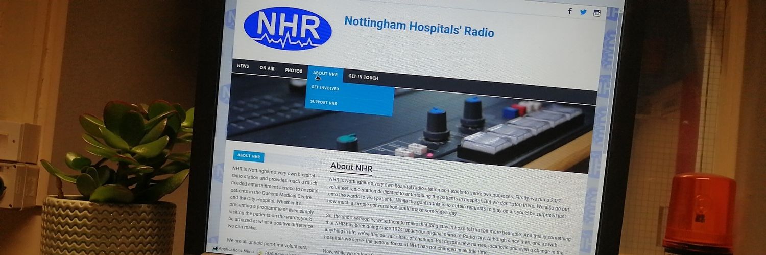 Nottingham Hospitals' Radio's banner