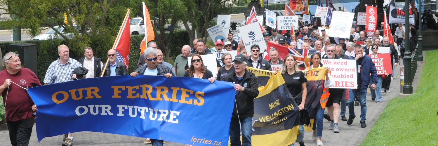 Maritime Union of New Zealand banner