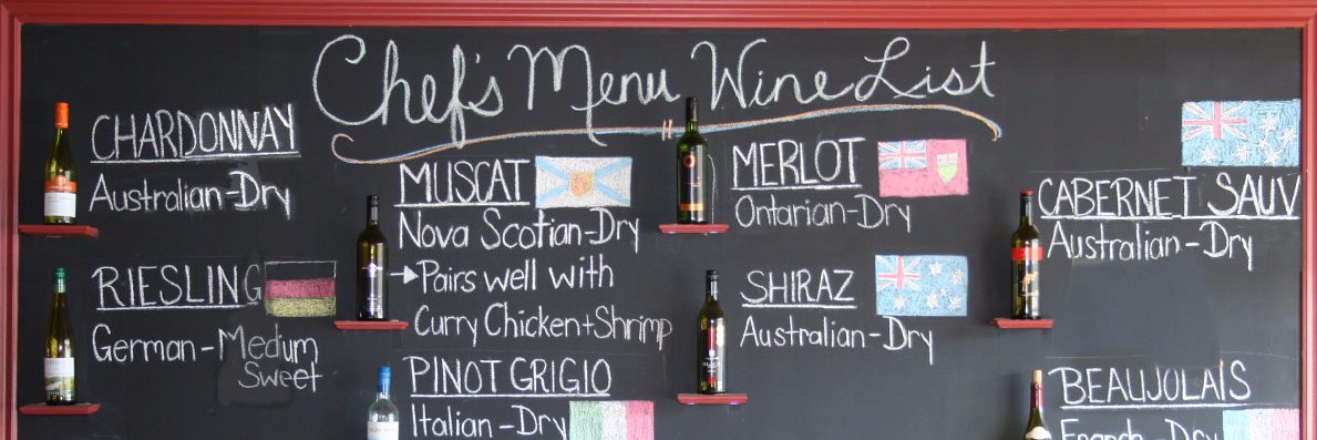 Chef's Menu banner