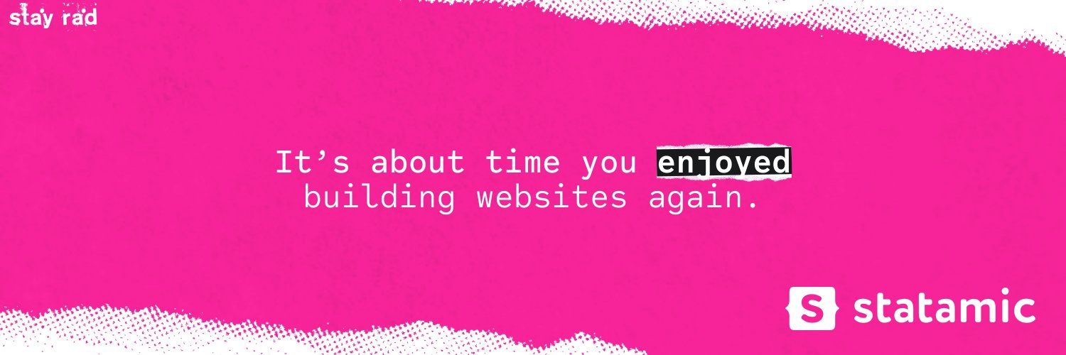 Statamic's banner