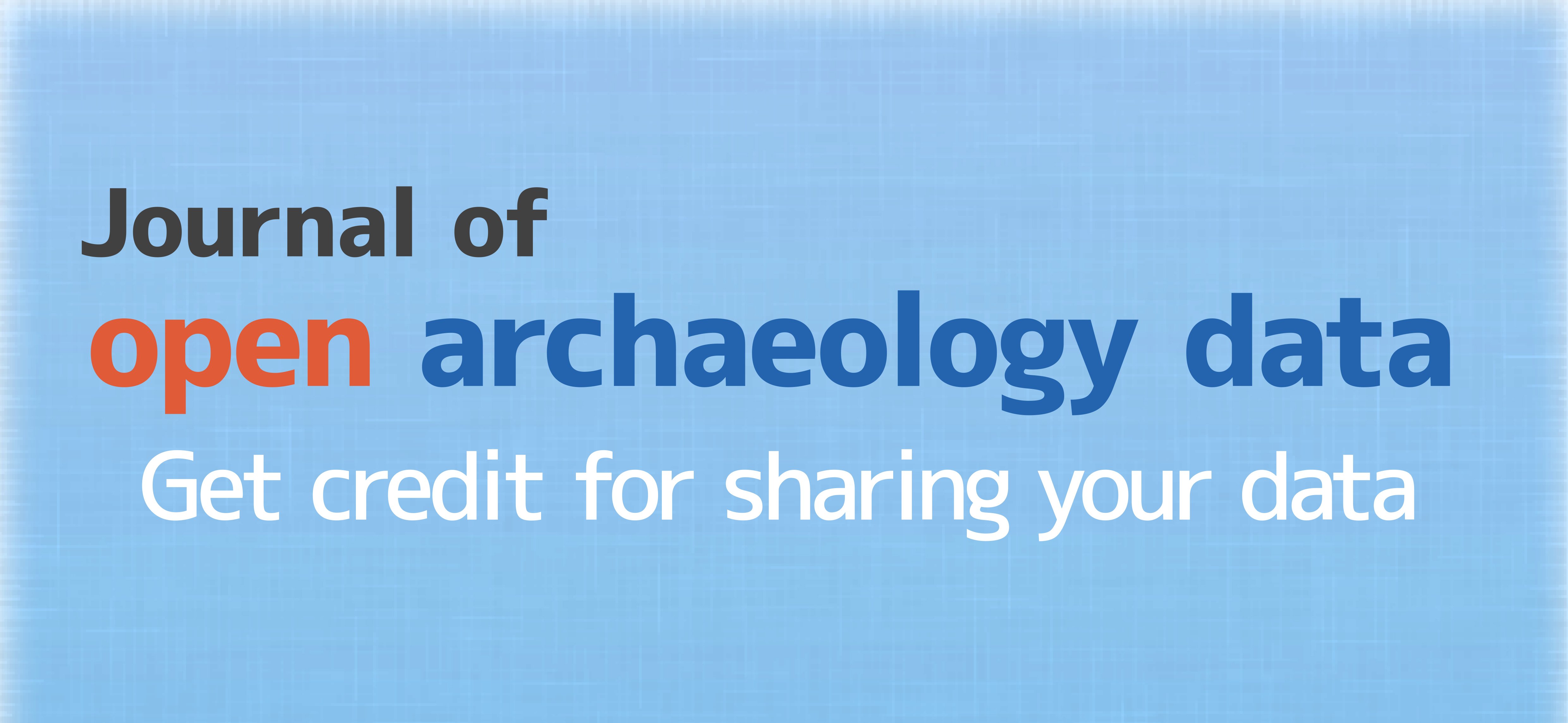 Journal of Open Archaeology Data (JOAD)'s banner
