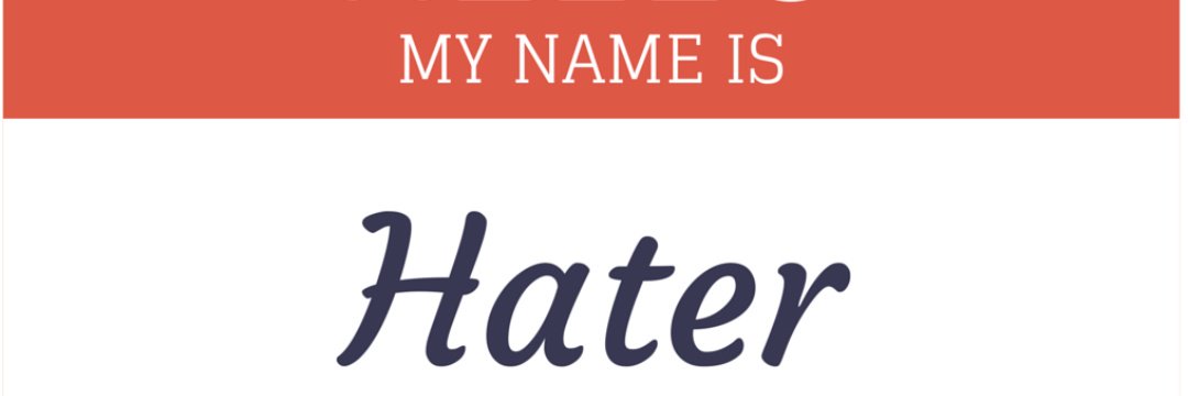 Hater de haters banner