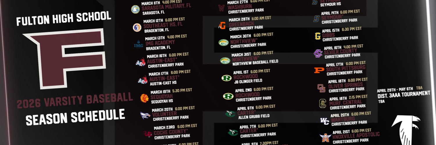 Fulton Baseball banner