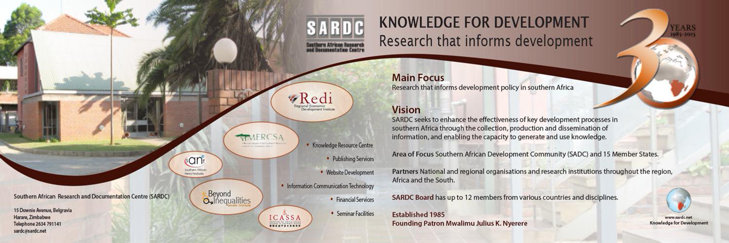 Southern African Research and Documentation Centre Profile Banner