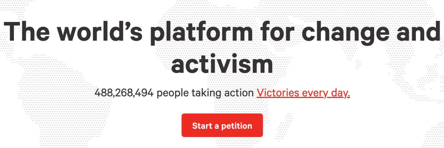 Change.org Canada banner