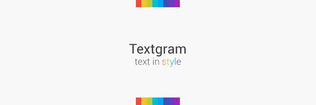 Textgram's profile banner image