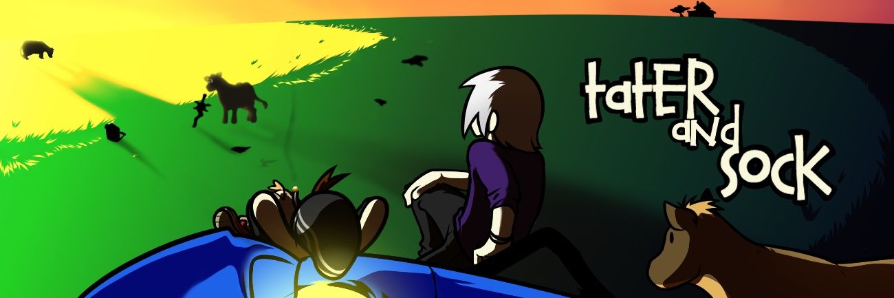 Skull w/ hair banner