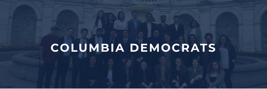 Columbia Democrats banner
