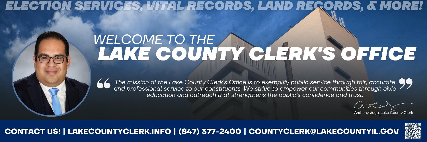 Lake County Clerk - Office of Anthony Vega Profile Banner