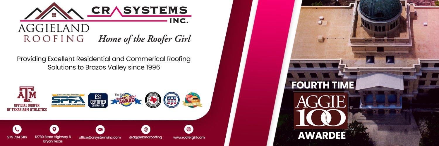 Aggieland Roofing / CR Systems, Inc. banner