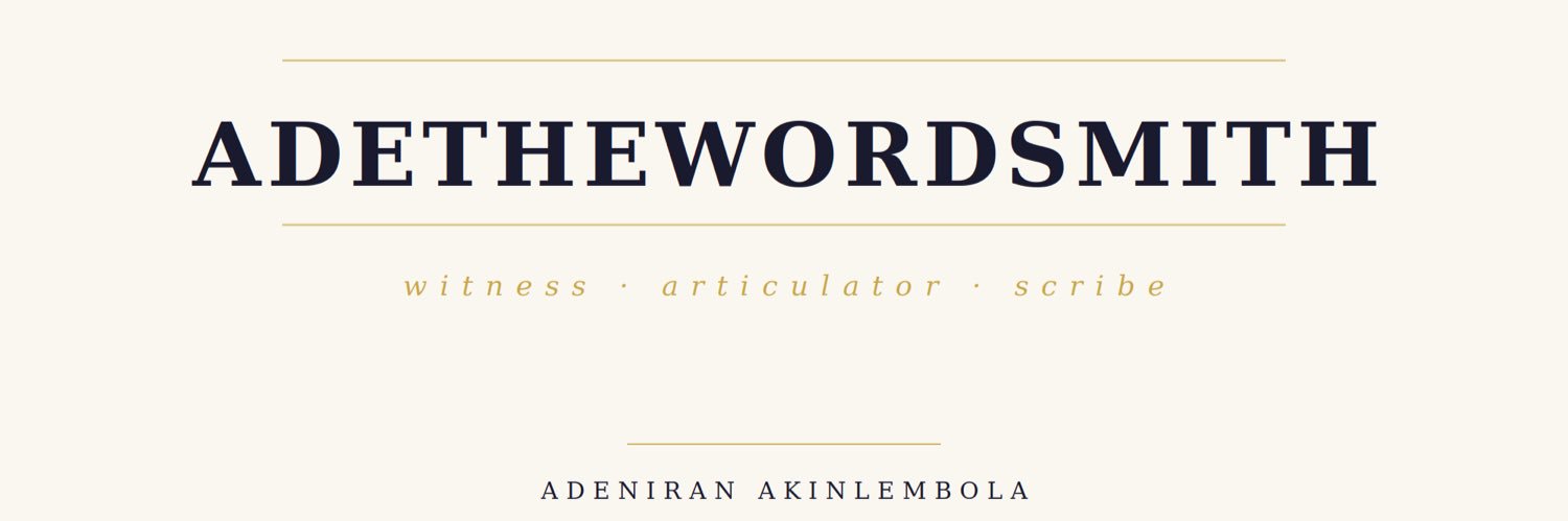 adeniranscribes's profile banner image