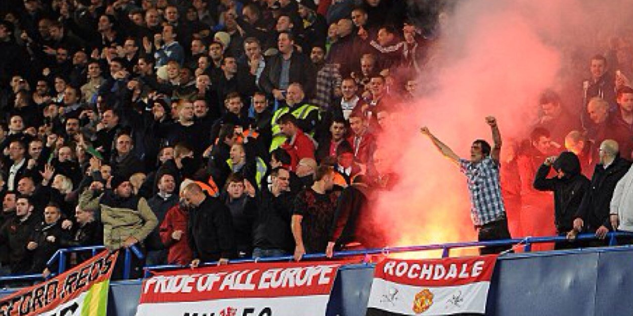 Manchesters Red Army banner