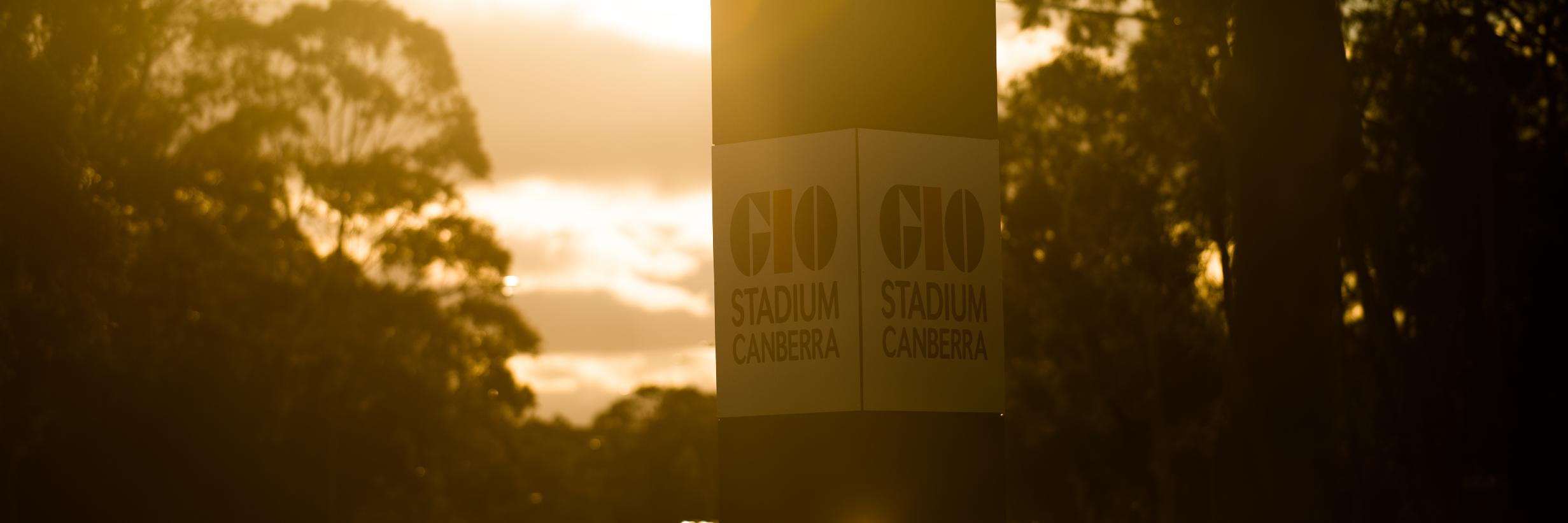 GIO Stadium Canberra banner