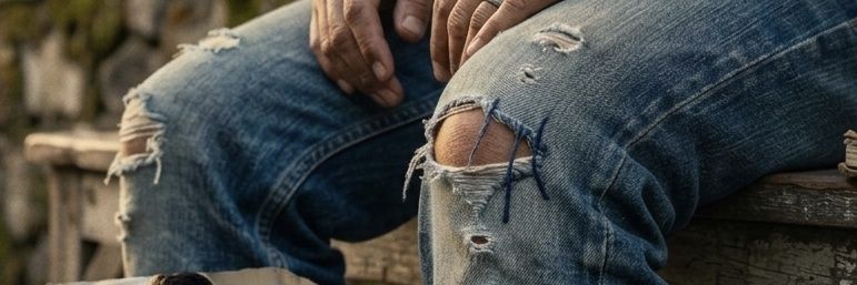 Old Blue Jeans Story 🌈 banner