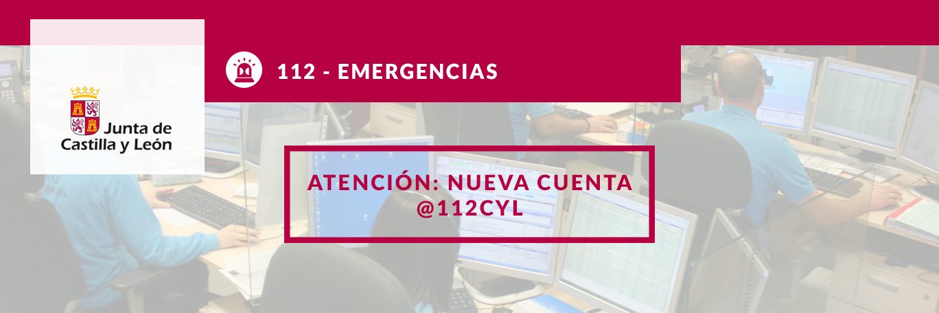 112 Castilla y León (Nueva: @112cyl) banner