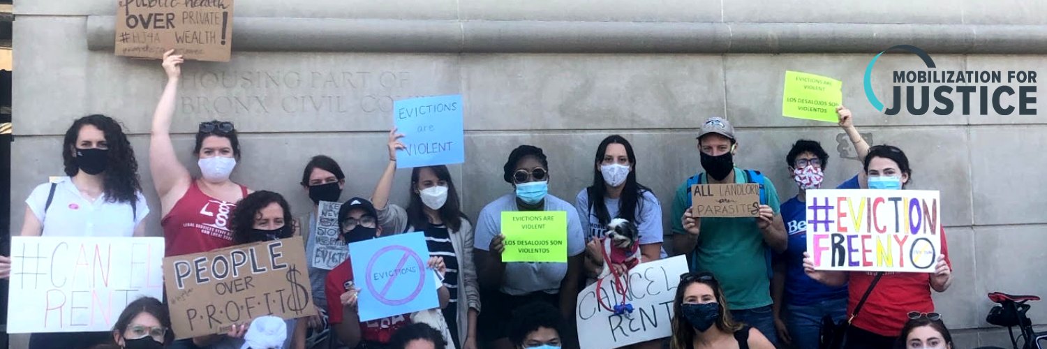 Mobilization for Justice banner