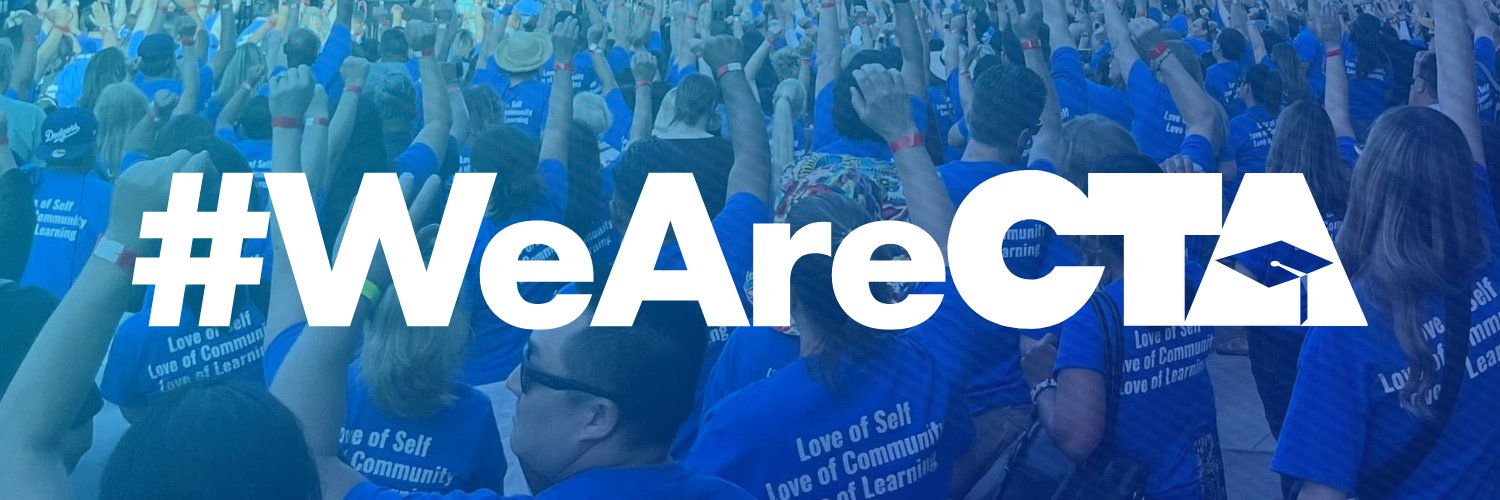 California Teachers Association's banner