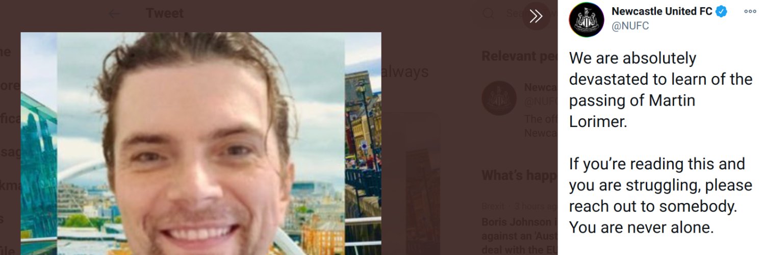 Once a Geordie, always a Geordie. RIP Martin banner