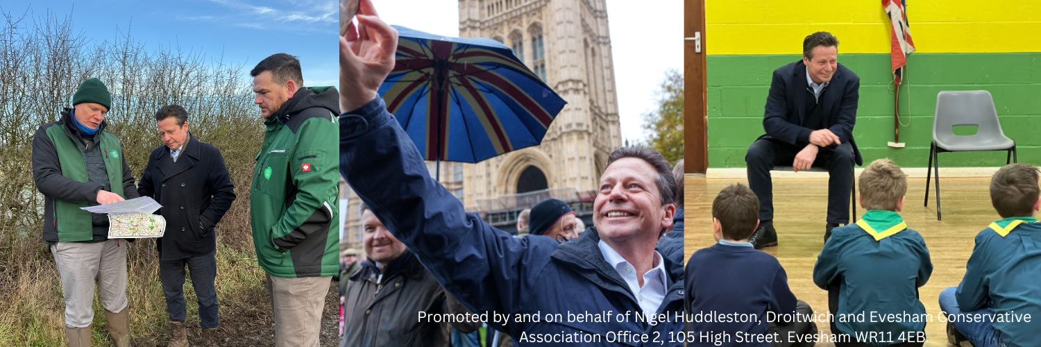 Nigel Huddleston MP's banner