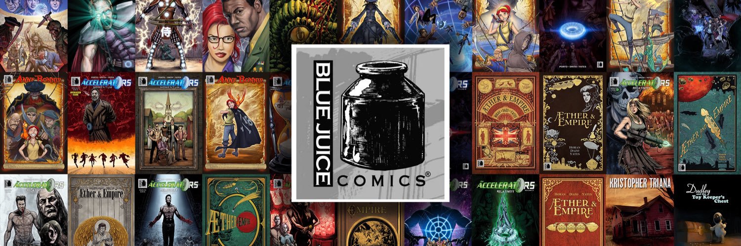 Blue Juice Comics banner