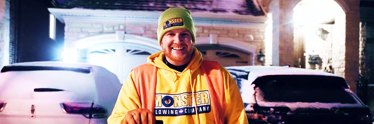 Monster Plowing Company banner