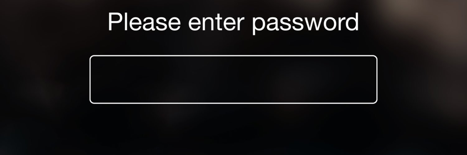 Wrong password banner