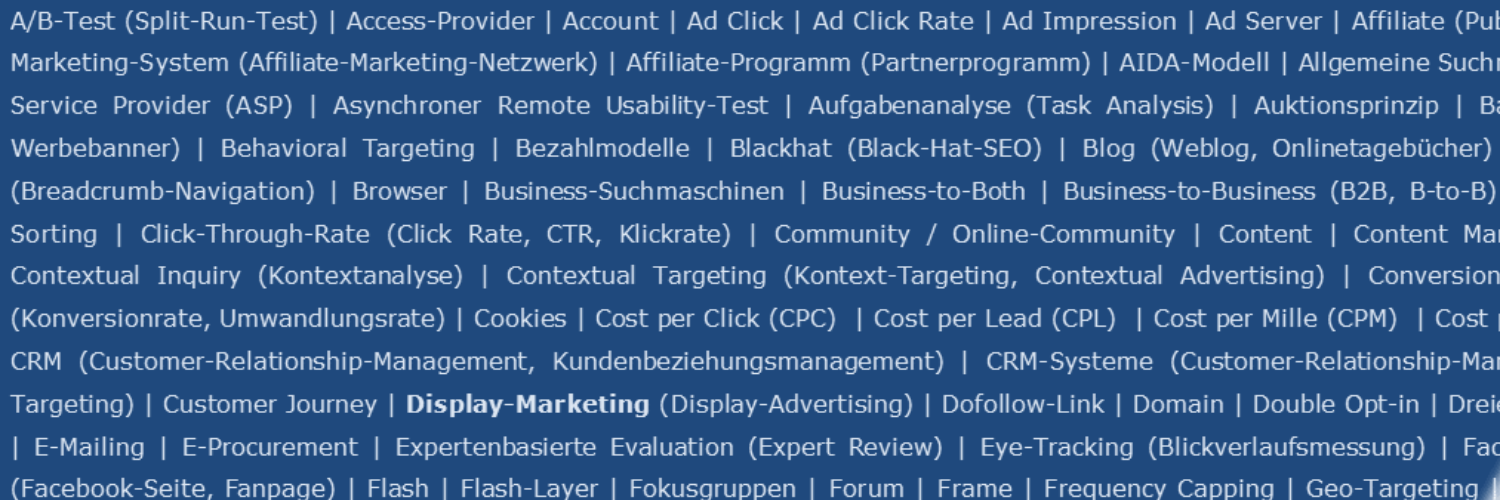 Onlinemarketing banner