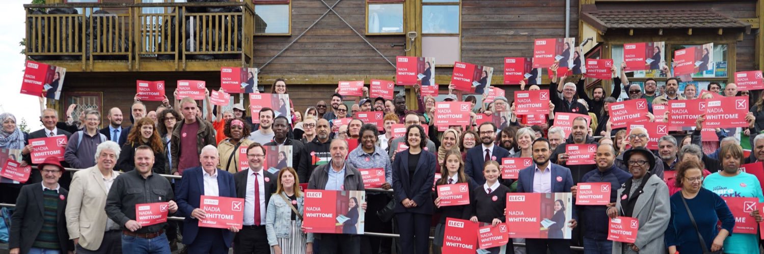 Nadia Whittome MP's banner