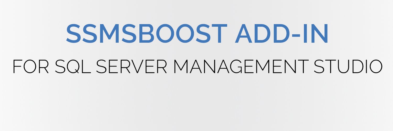 SSMSBoost add-in for SQL Server Management Studio banner