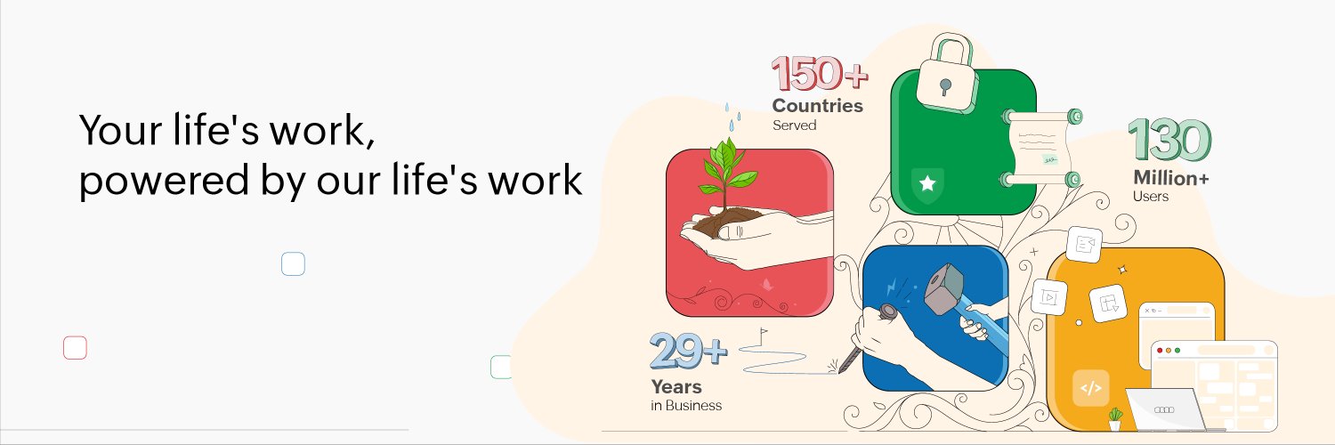 Zoho's banner