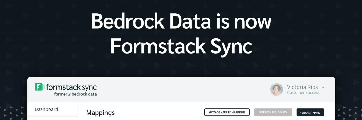 Formstack Sync (formerly Bedrock Data) banner