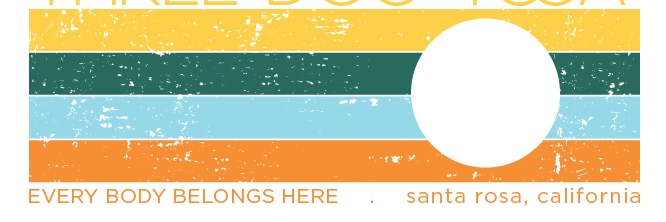 three dog yoga banner